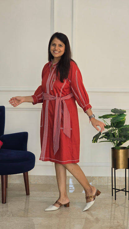 Rust Tunic With Belt