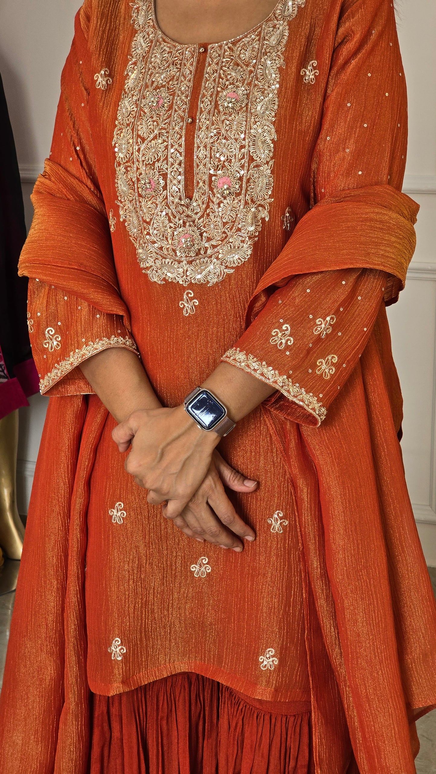 Bahar Tissue Garara Set ( Rust )