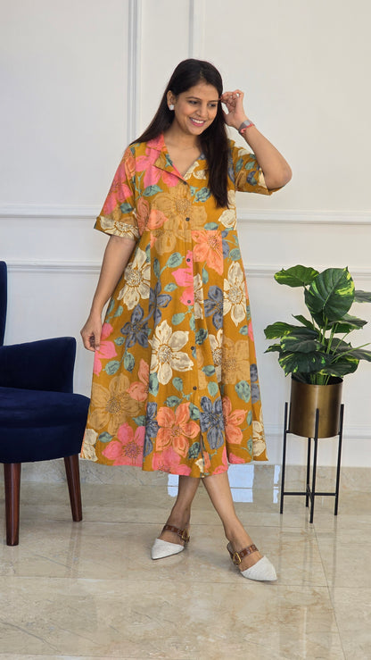 Mustard Willow Tunic - View 3 - PinkTree by Shrutika