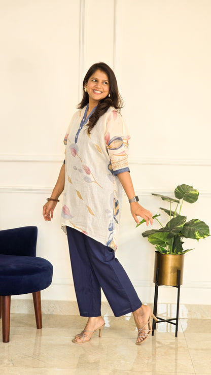 Blue Mul Floral Set