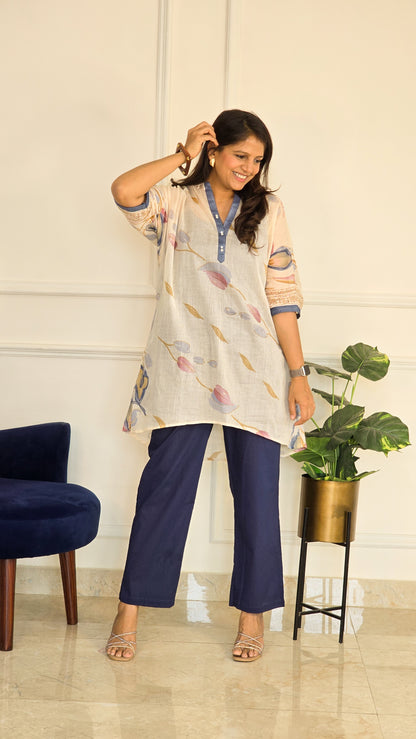 Blue Mul Floral Set