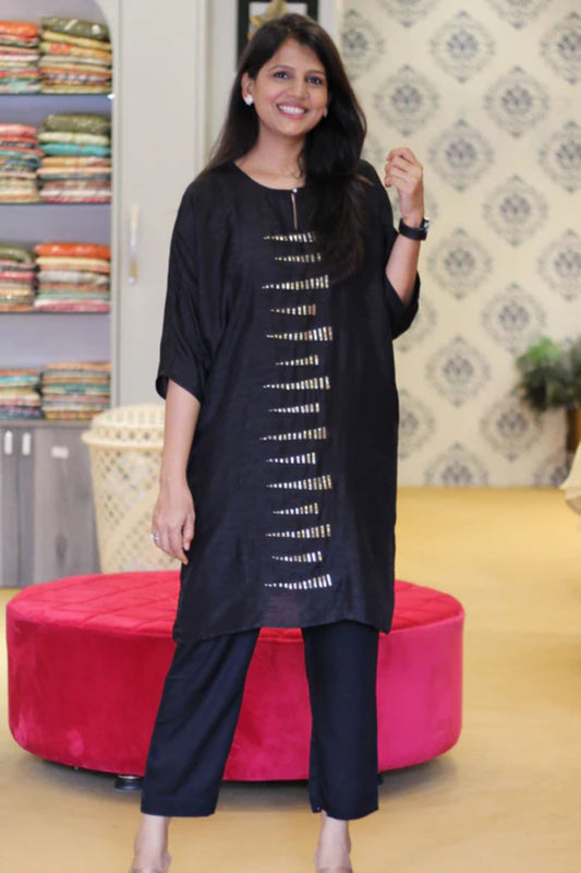 Black Kaftan Co Ord Set