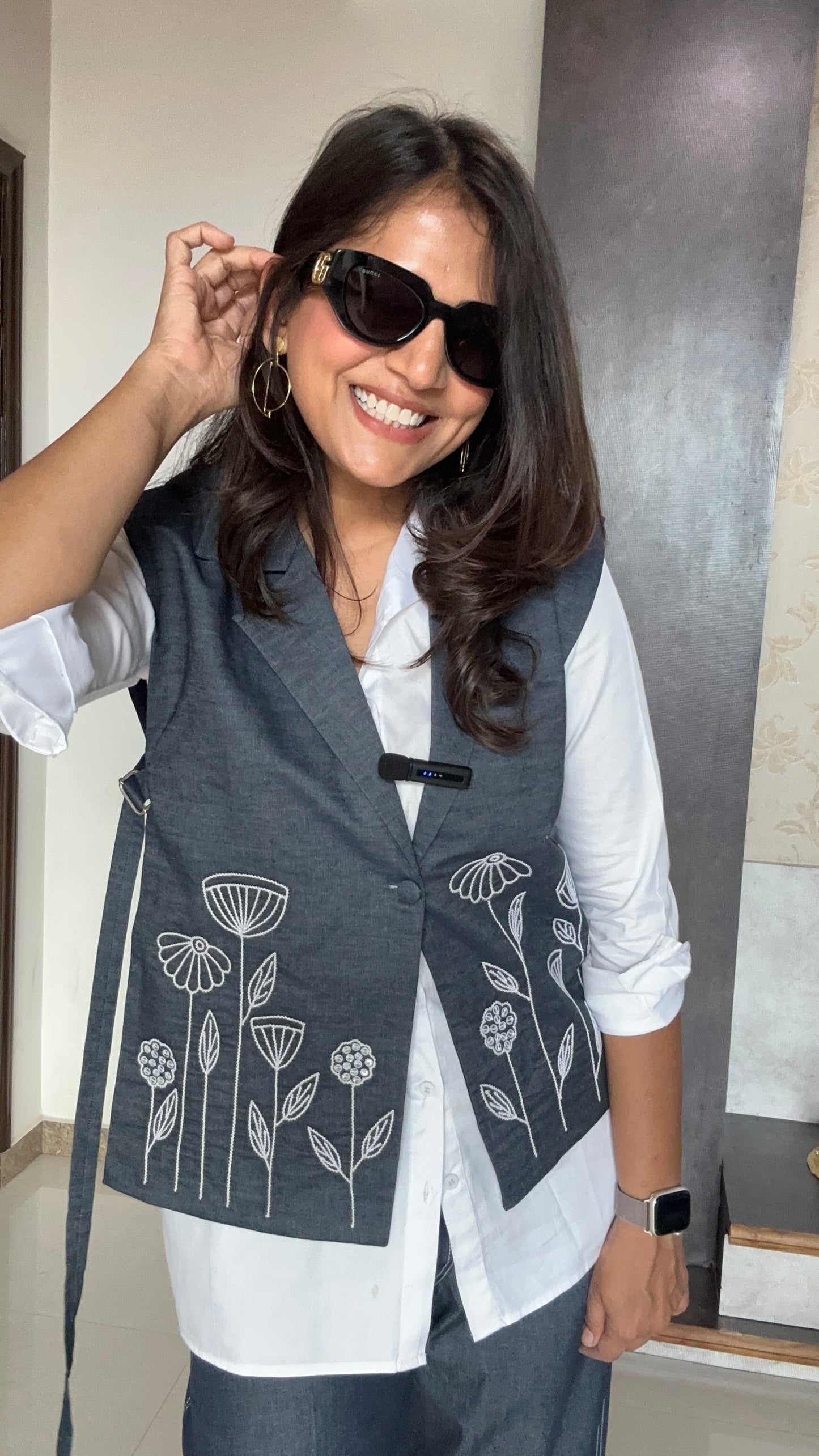 Denim Waist Co-ord Set 3 Piece Set - View 2 - PinkTree by Shrutika