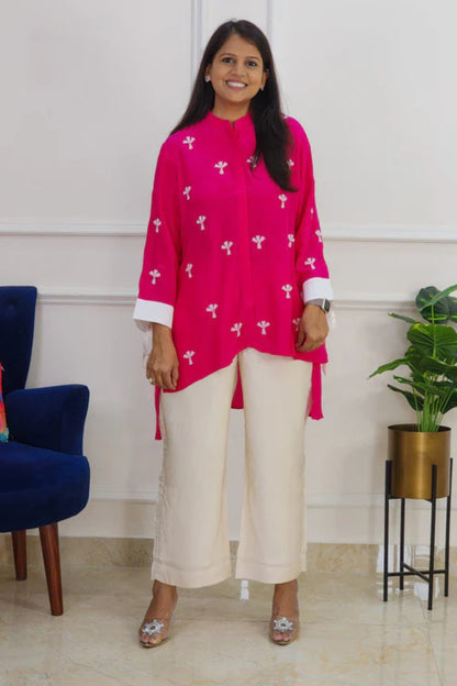 Rani Top With Palm Moti Work (Only Top)