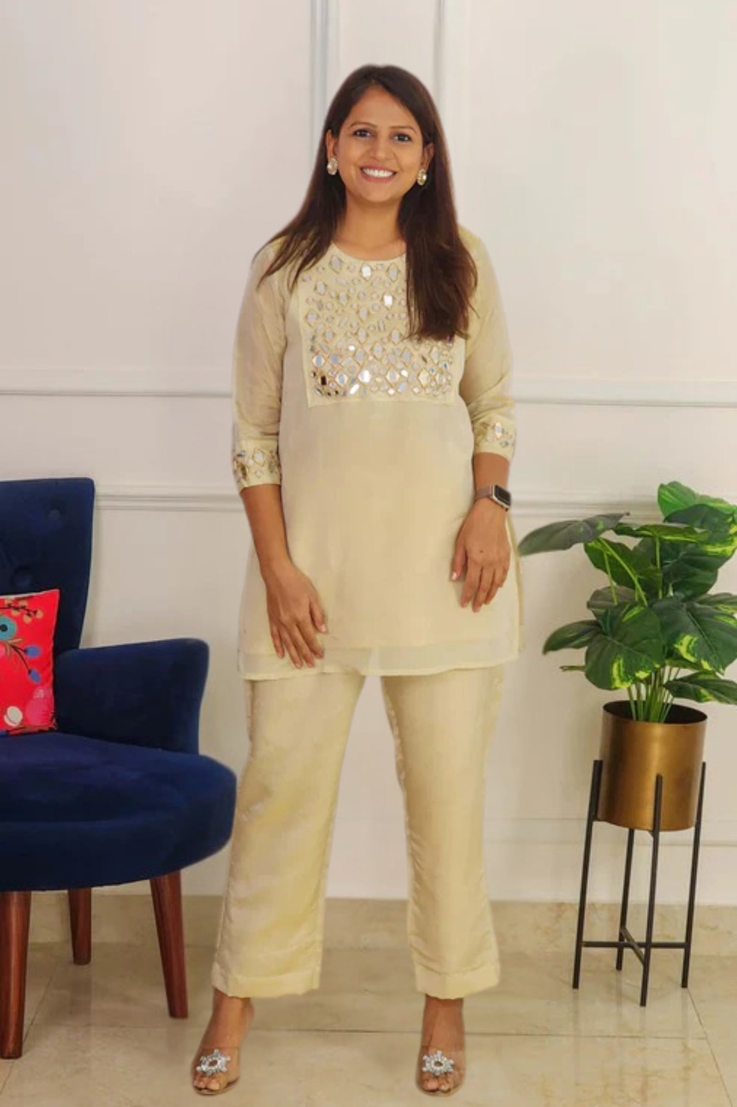 Golden Tissue Mirror Set