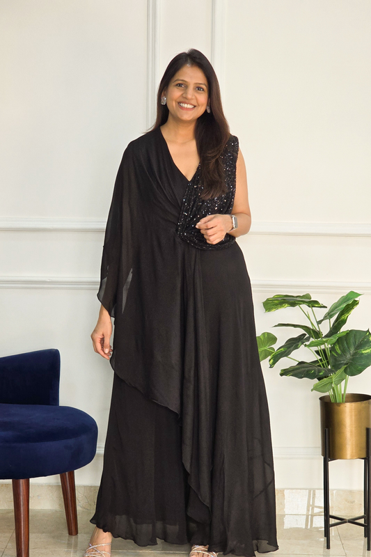 Black Twilight Shimmer Gown