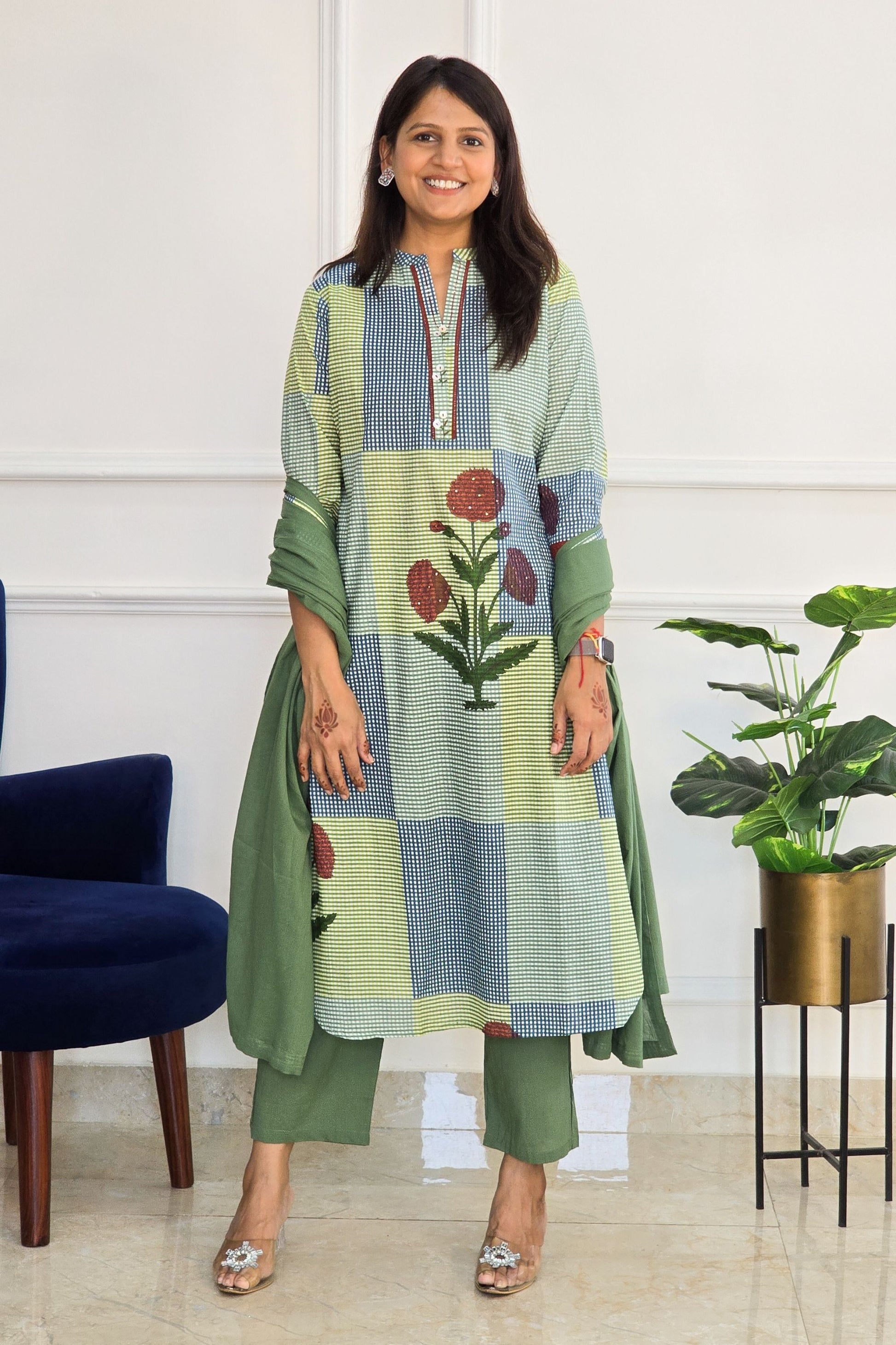 Ghingam Kurta Set - PinkTree by Shrutika