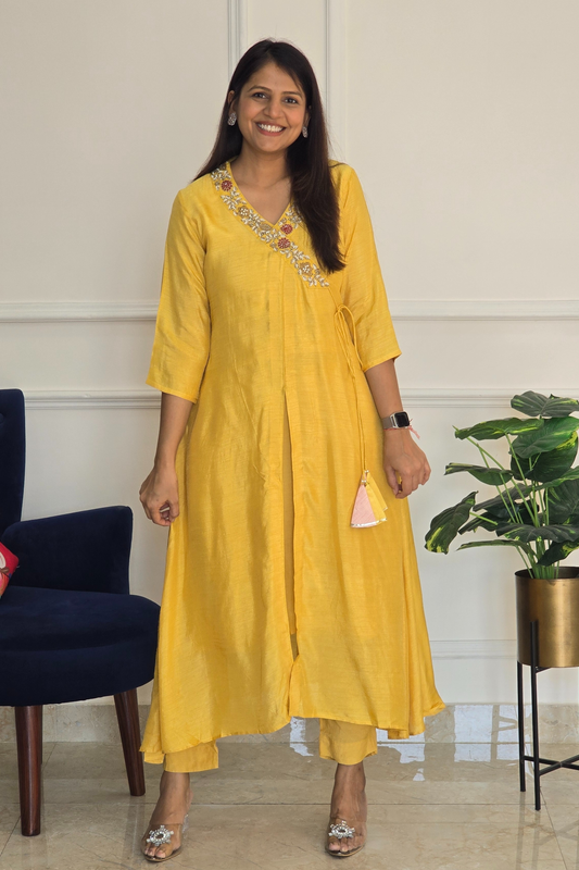 Angrakha Patterned Dress