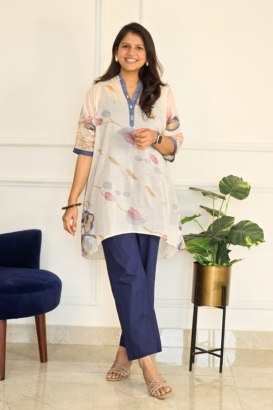 Blue Mul Floral Set