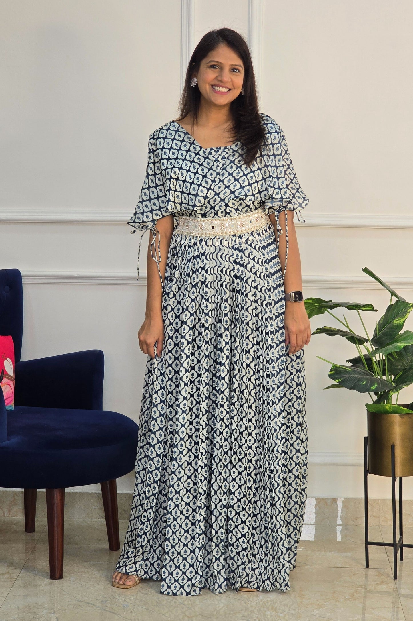 Blue Floral Dress - PinkTree by Shrutika