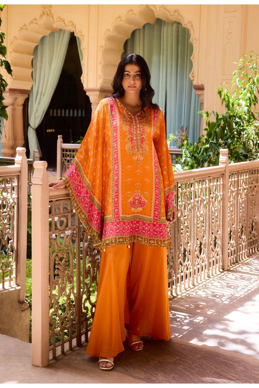 Kesariya Phool Kaftan