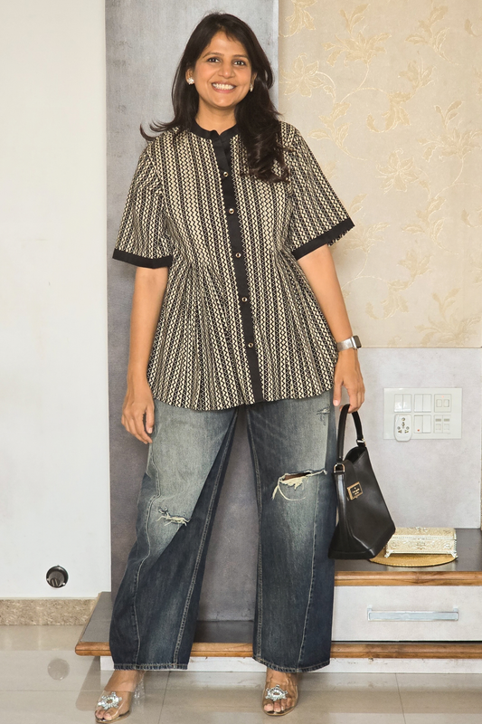 Black Stripe Top
