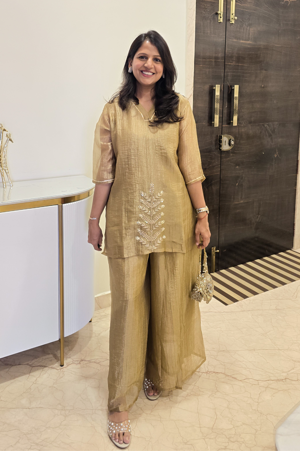 Tissue Butta Kurta Set