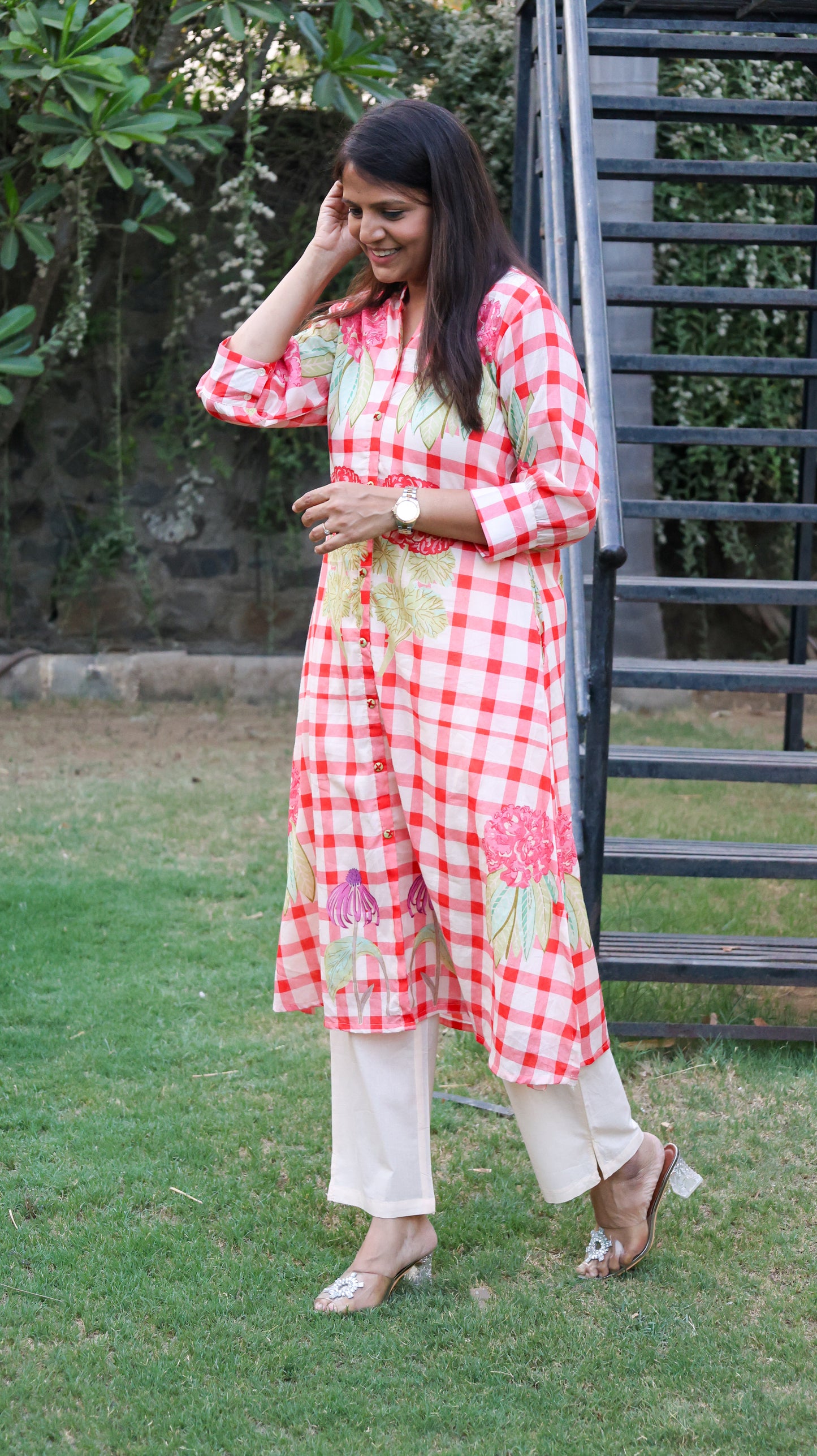 Champa Checks Kurta Set