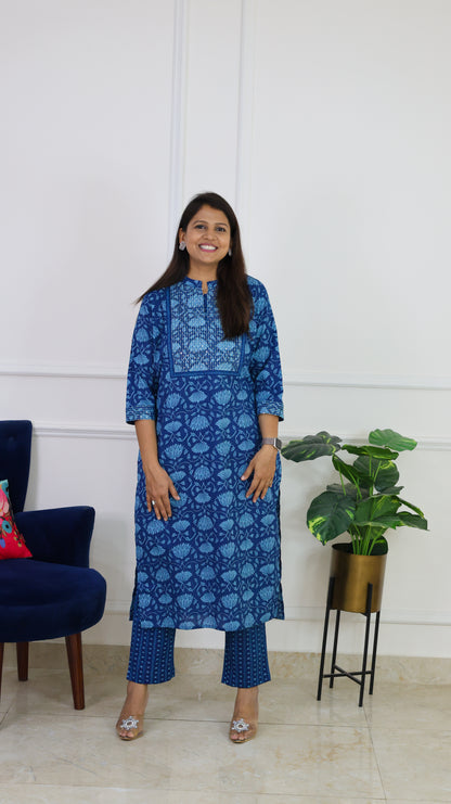 Indigo kurta Set