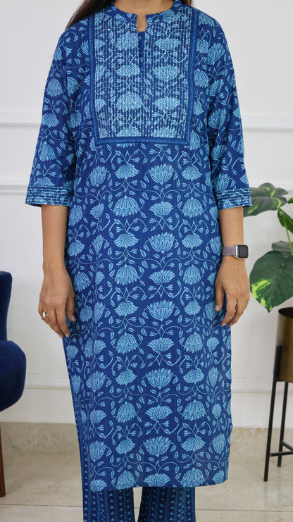 Indigo kurta Set