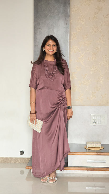Mauve Drape and Dori Dress