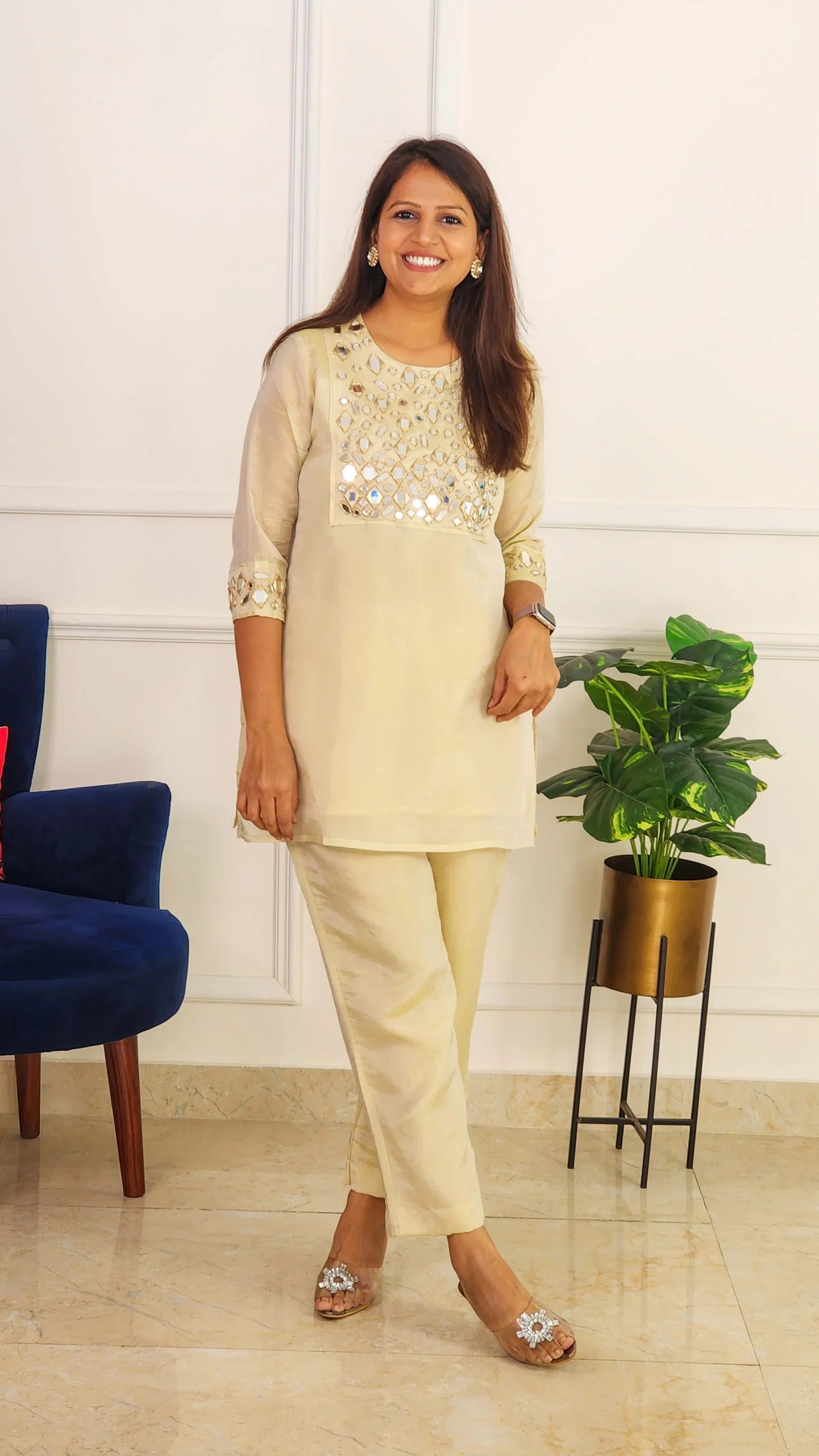 Golden Tissue Mirror Set