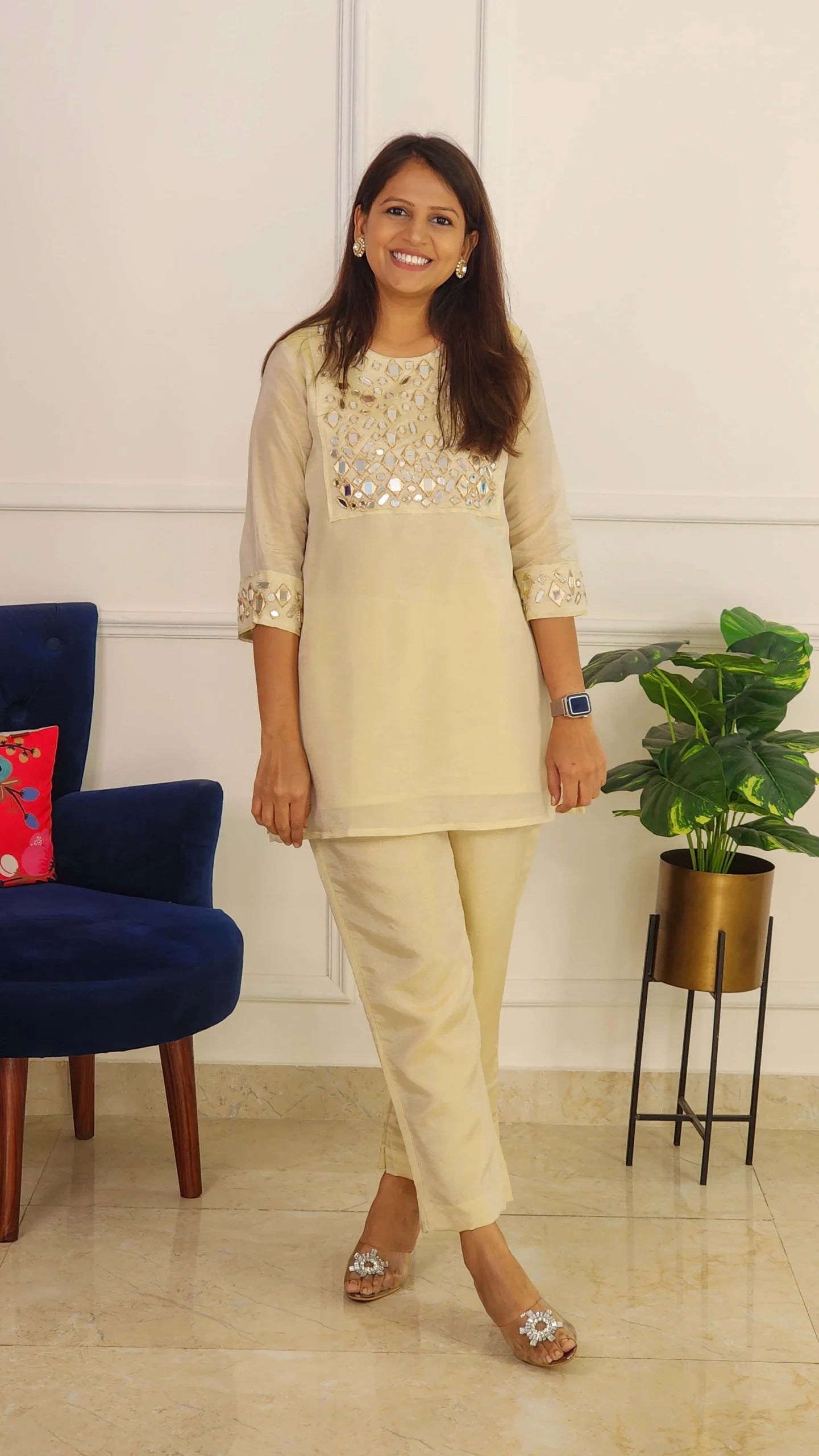 Golden Tissue Mirror Set