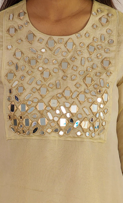 Golden Tissue Mirror Set