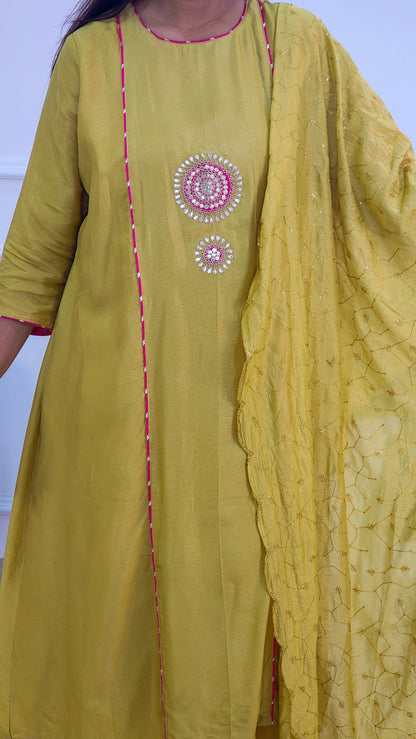 Mustard Chakra Suit Set