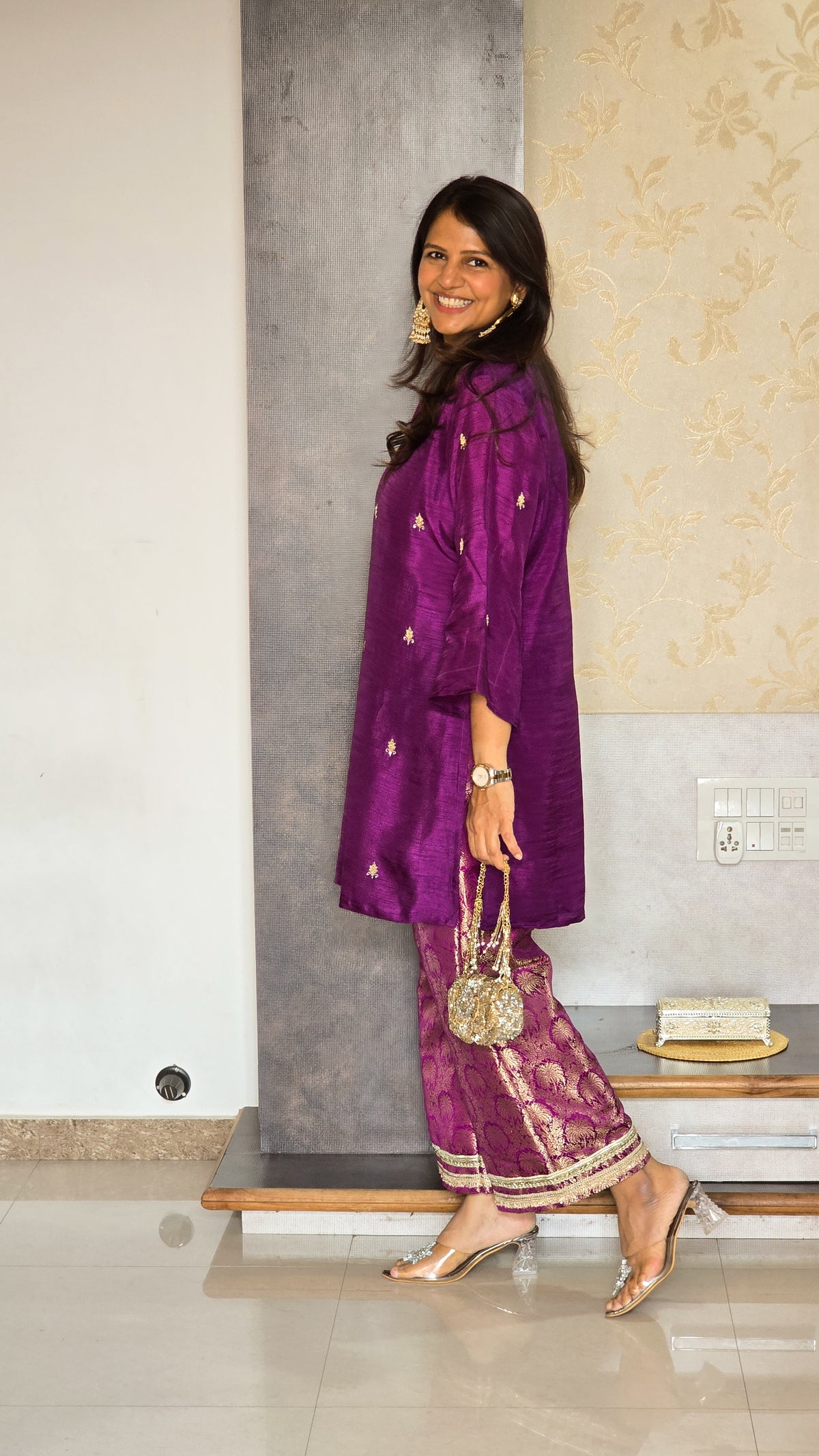 Purple Muse Banarasi Set