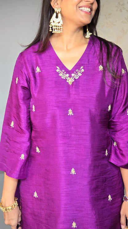 Purple Muse Banarasi Set