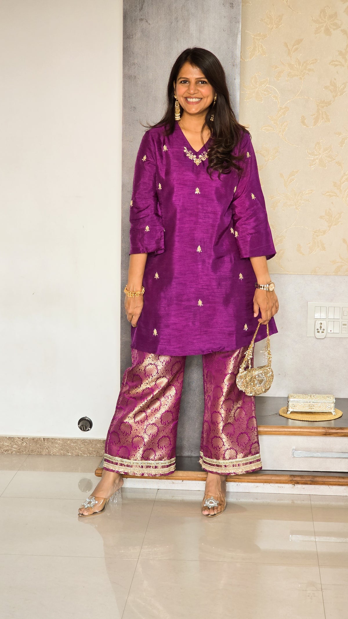 Purple Muse Banarasi Set