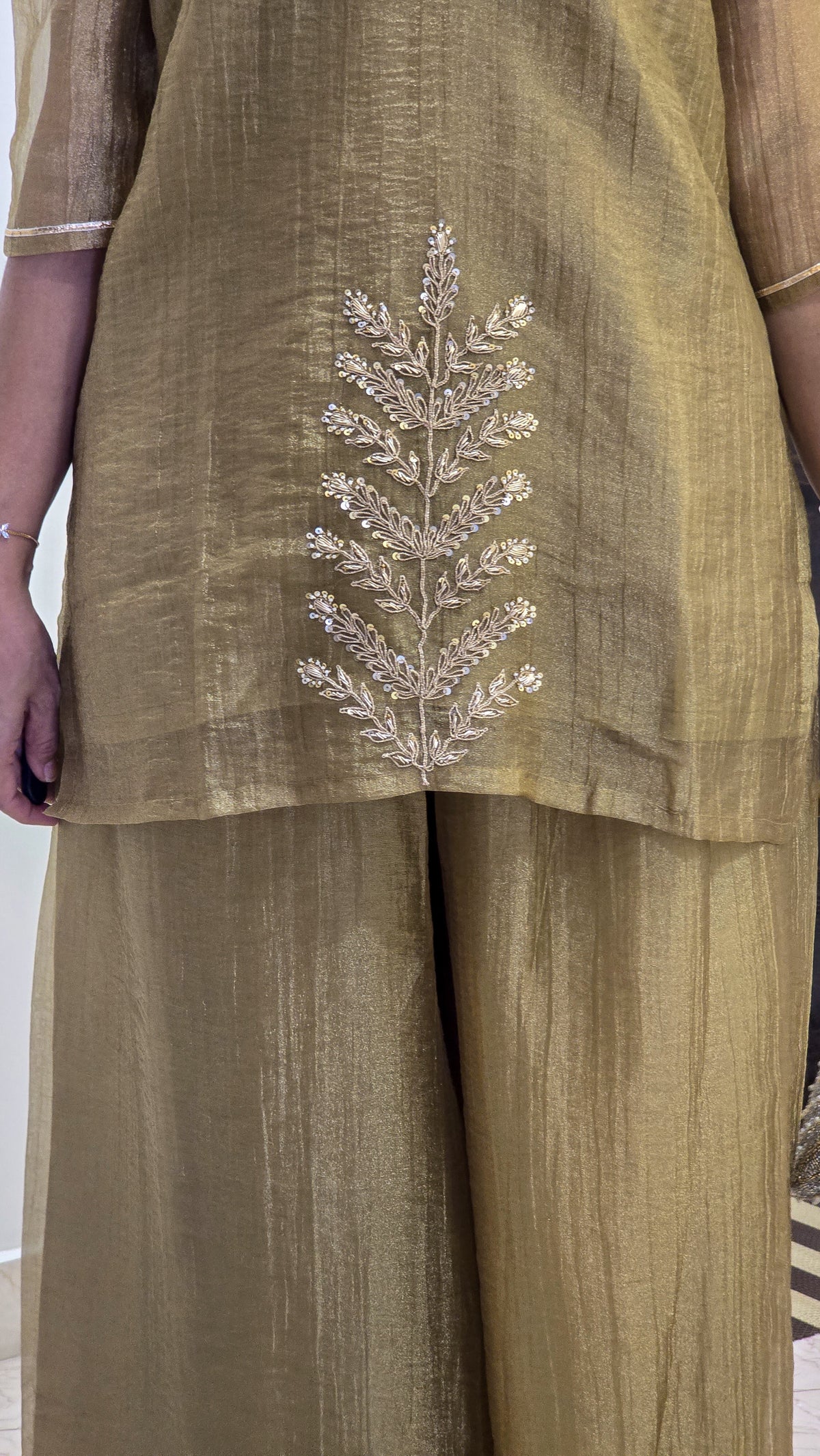 Tissue Butta Kurta Set
