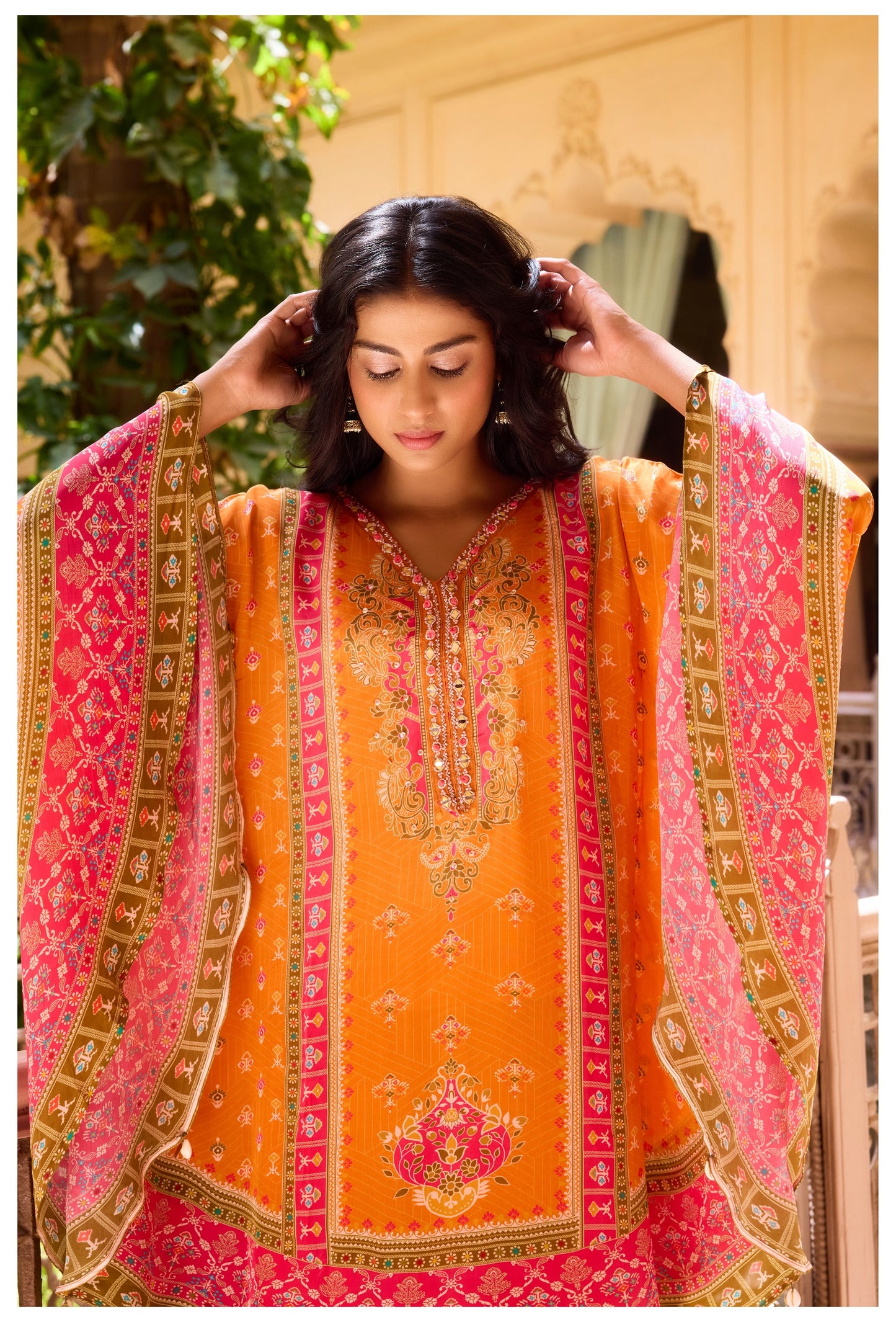 Kesariya Phool Kaftan