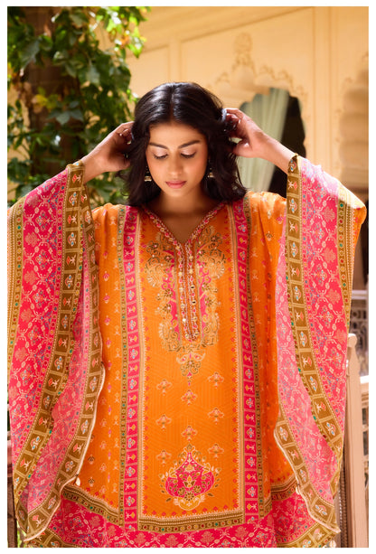 Kesariya Phool Kaftan
