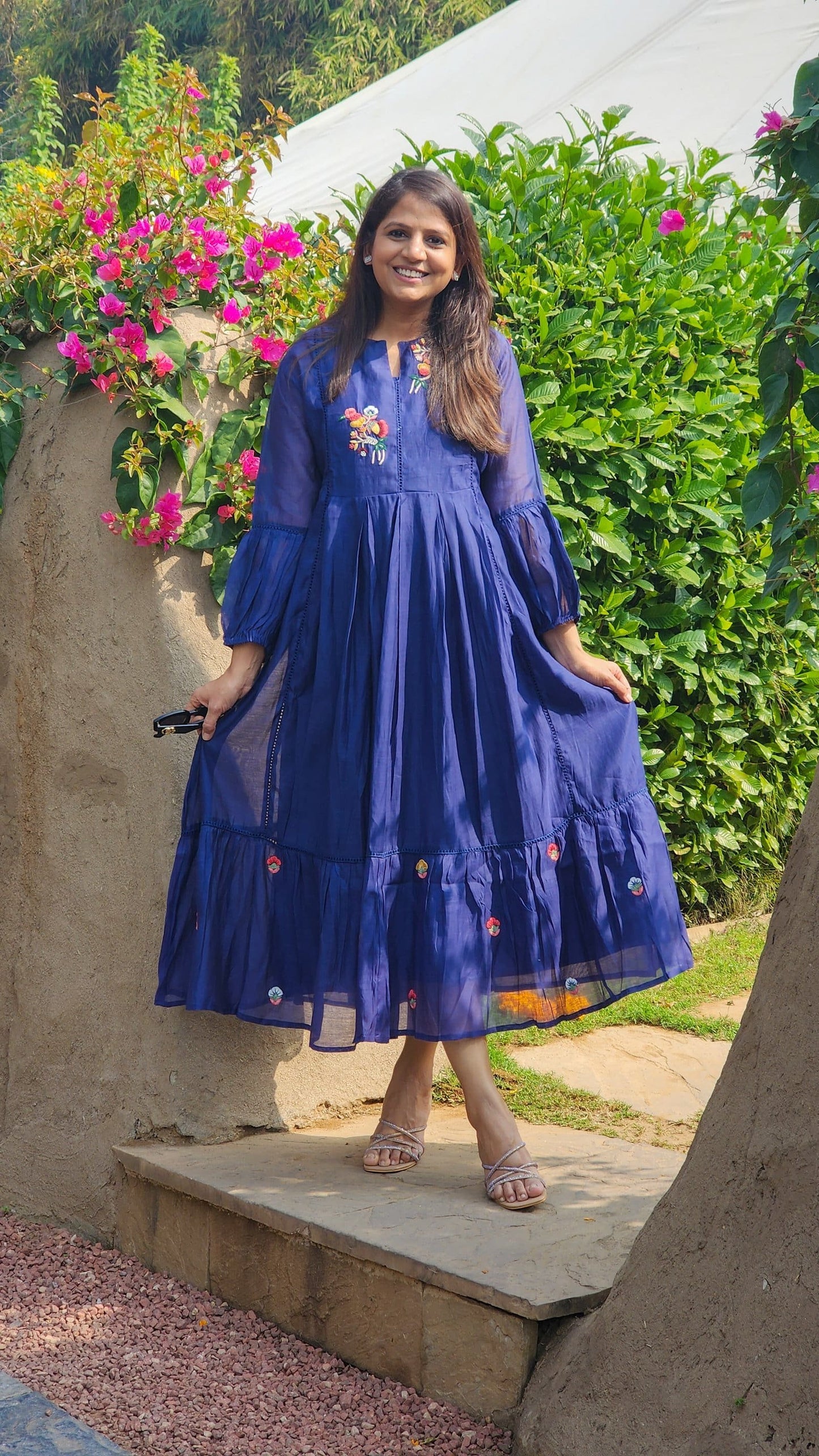 Noor Flare Tunic with Embroidery