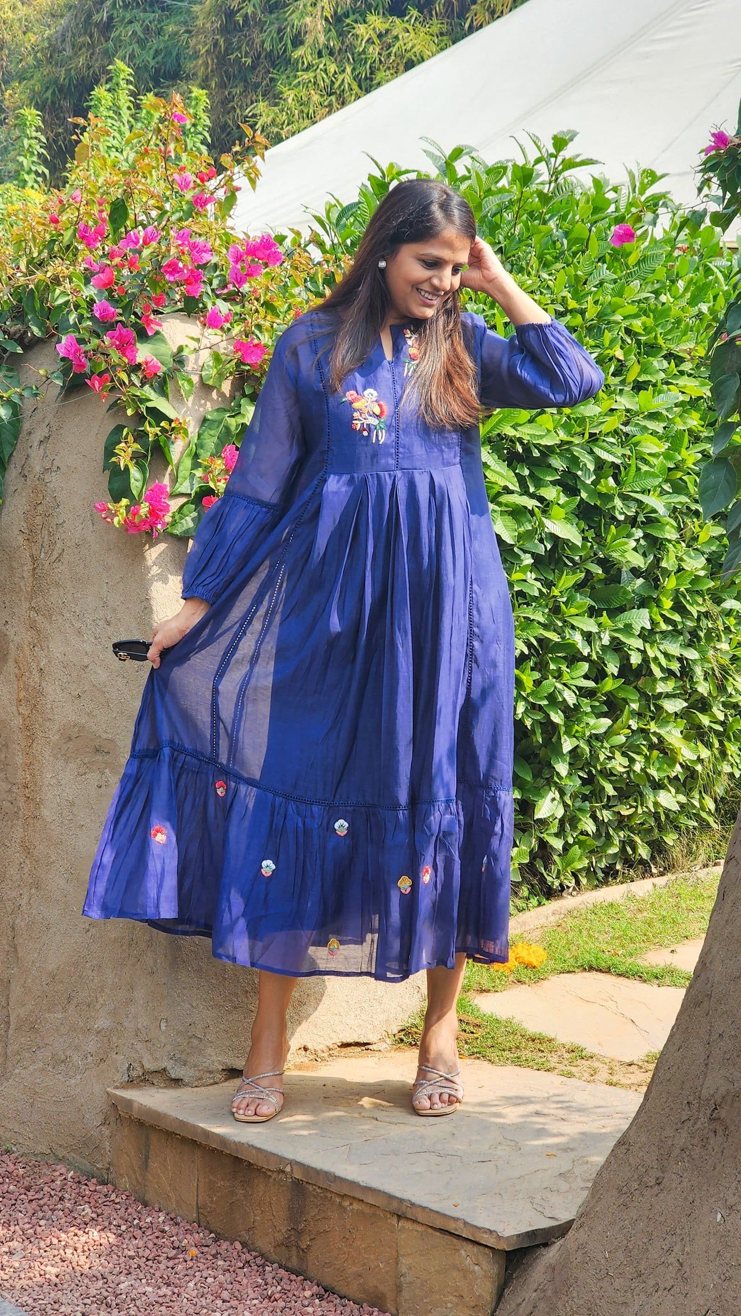 Noor Flare Tunic with Embroidery
