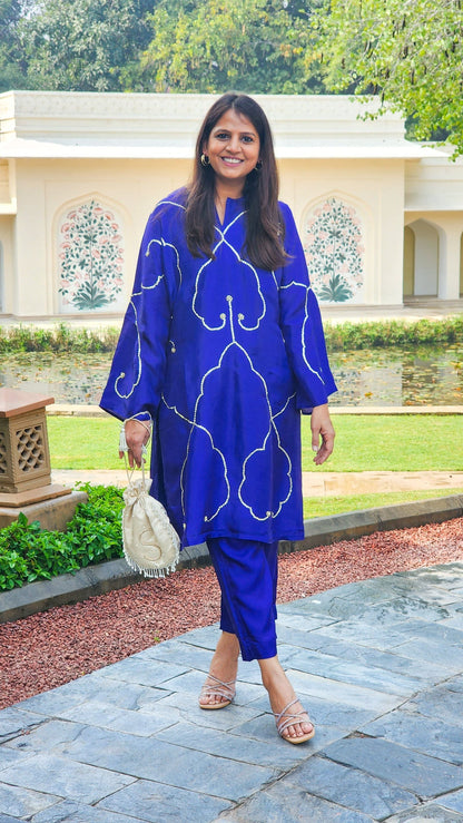 Sapphire Blue Jaal Detailing Set