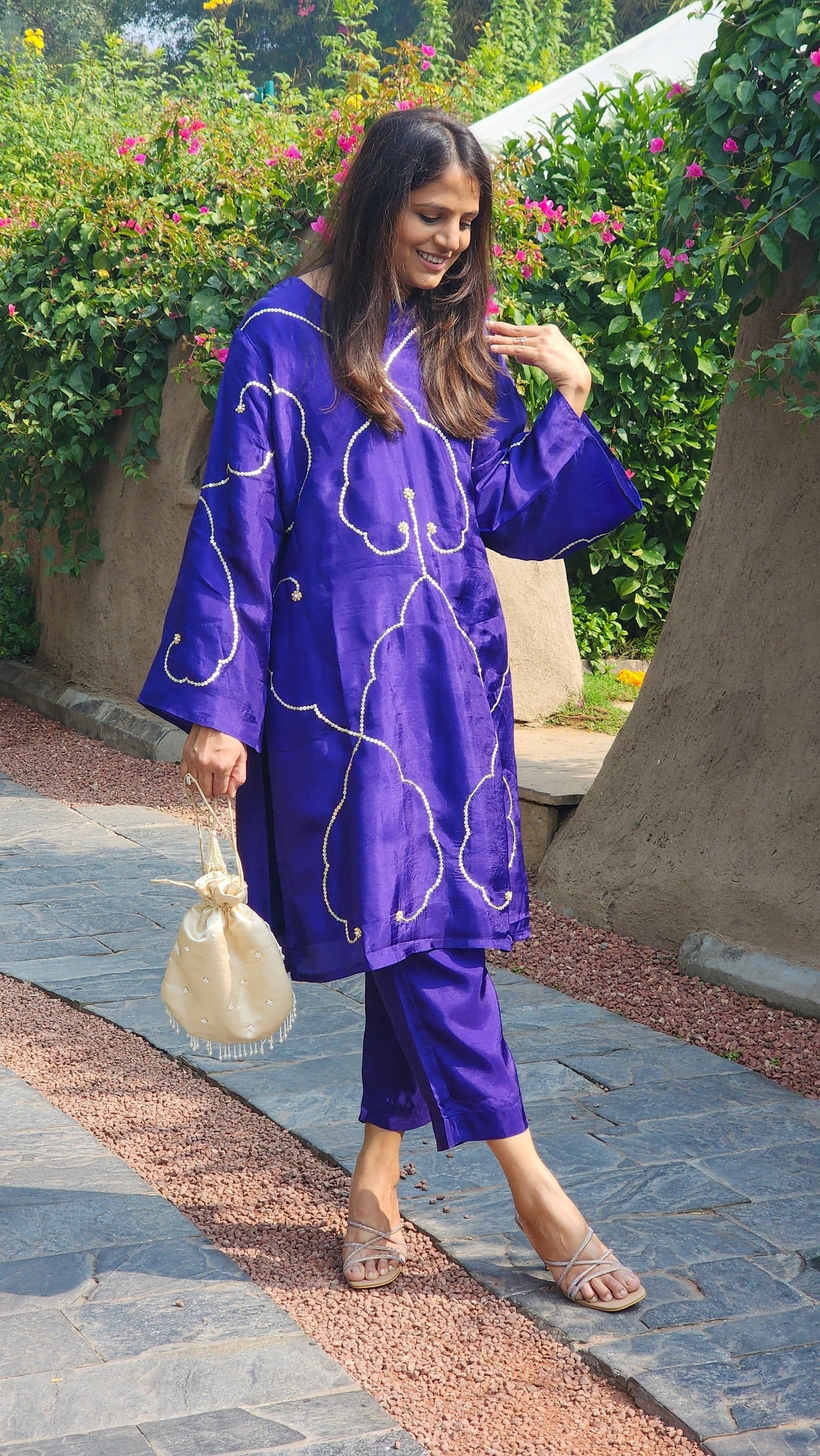 Sapphire Blue Jaal Detailing Set
