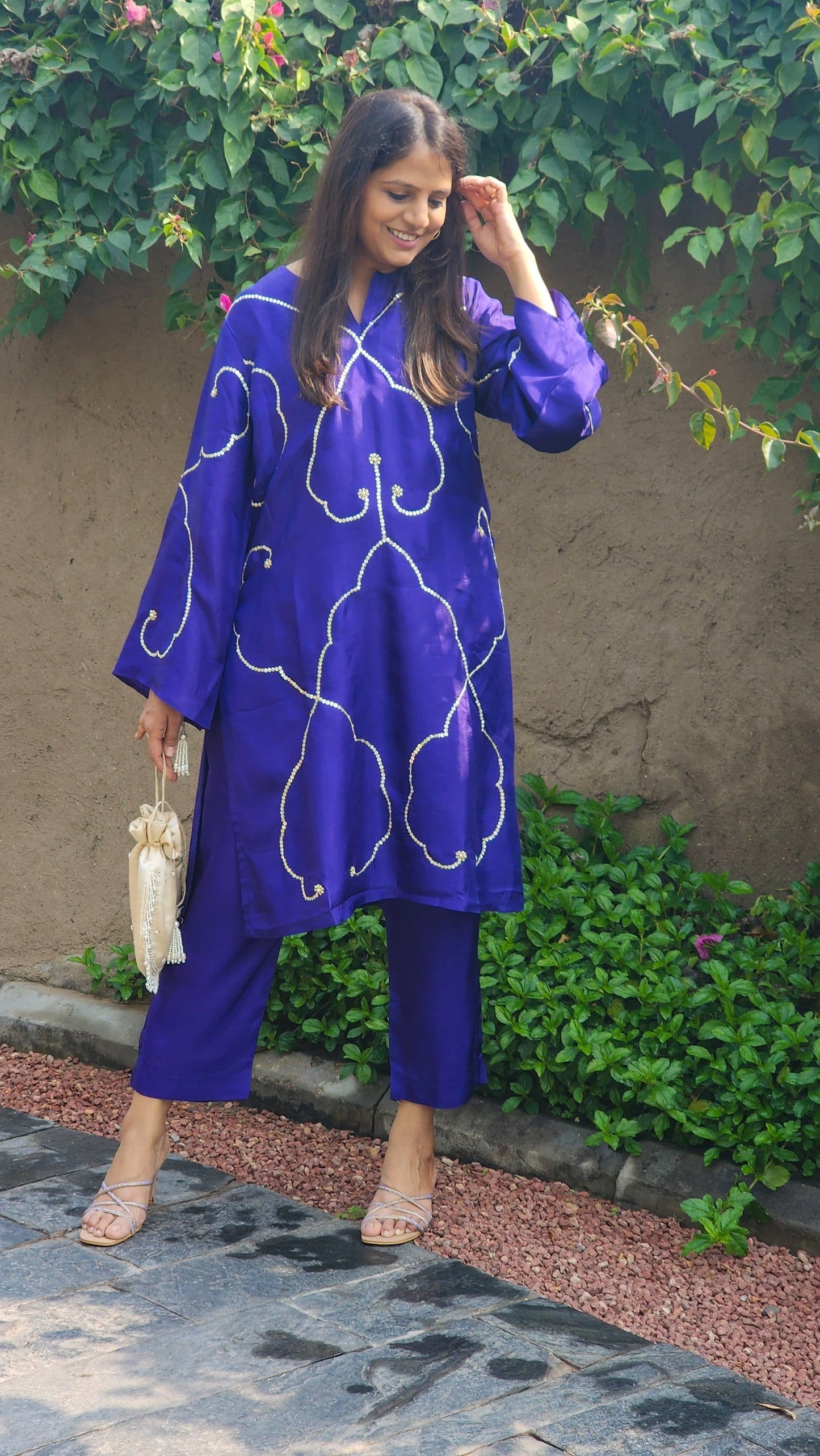 Sapphire Blue Jaal Detailing Set