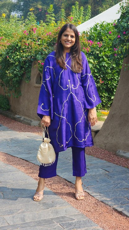 Sapphire Blue Jaal Detailing Set