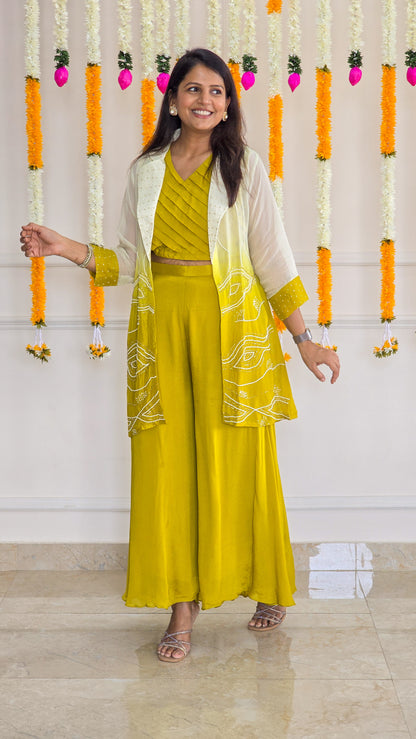 Ombre Jacket Indowestern Set