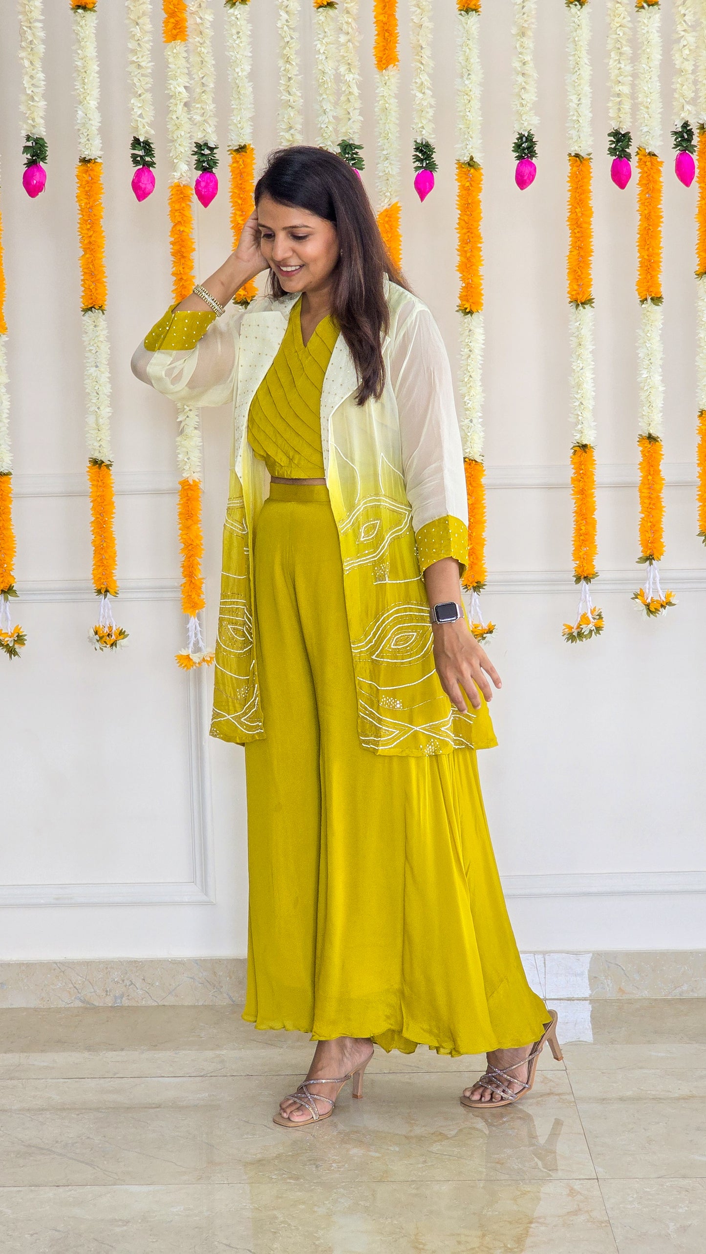 Ombre Jacket Indowestern Set