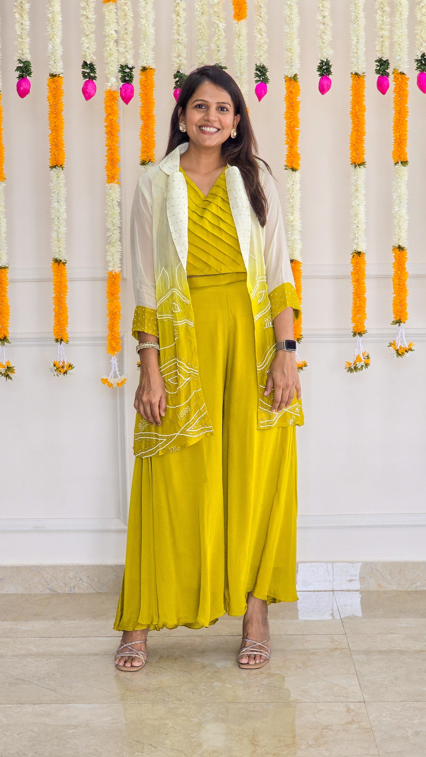 Ombre Jacket Indowestern Set
