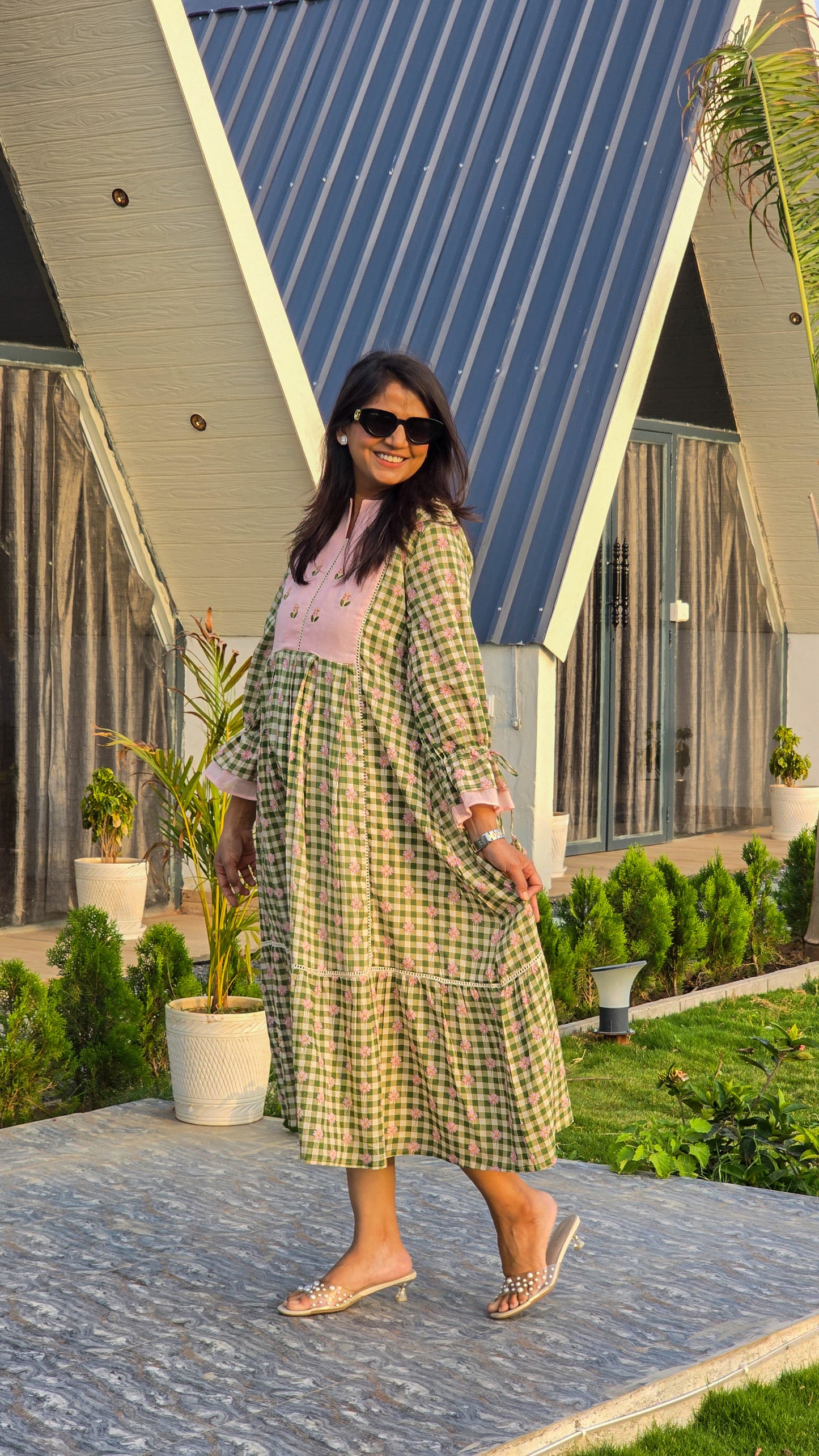 Mira Garden Mul Cotton Tunic - View 2 - PinkTree by Shrutika