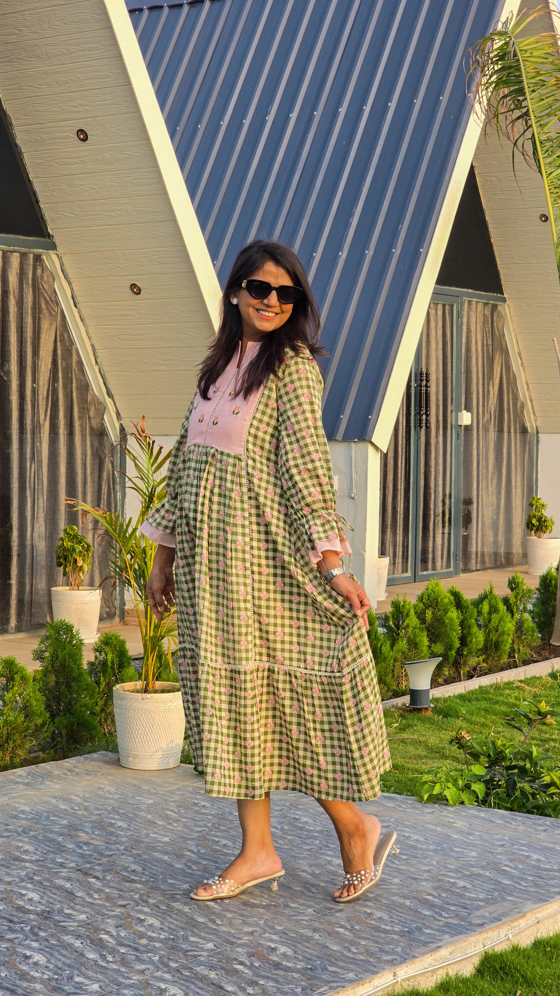 Mira Garden Mul Cotton Tunic - View 2 - PinkTree by Shrutika