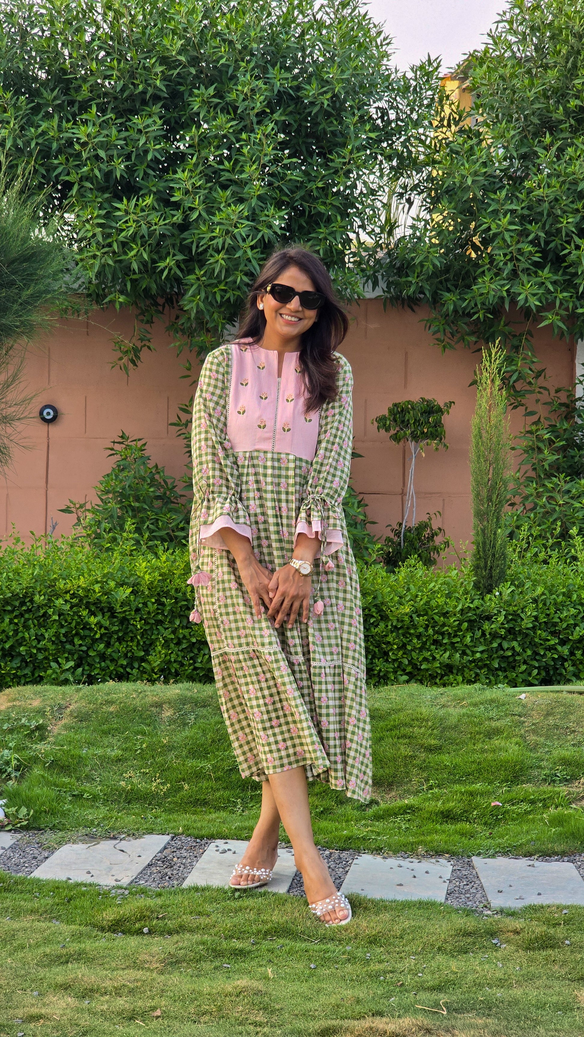 Mira Garden Mul Cotton Tunic - View 6 - PinkTree by Shrutika