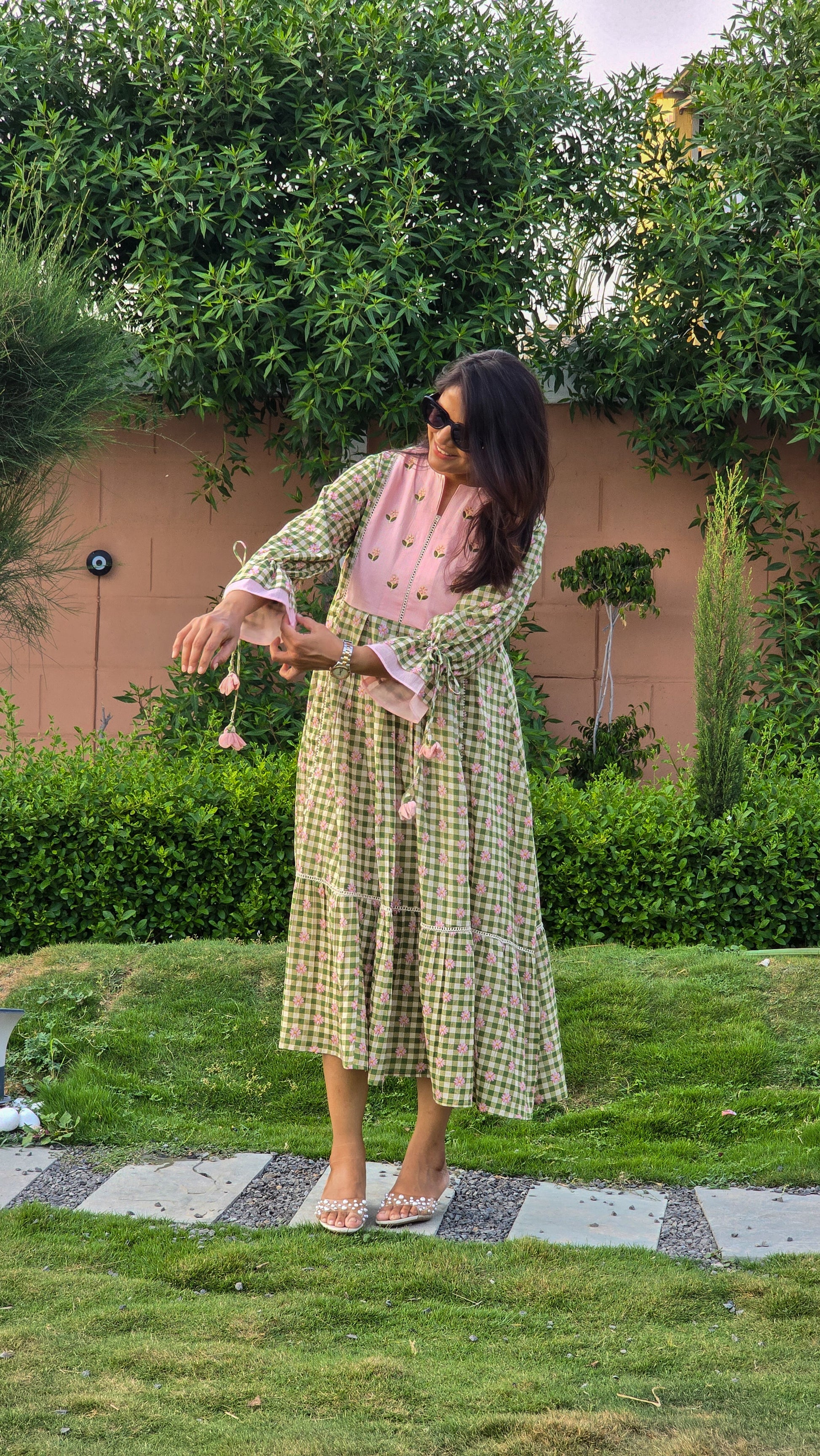 Mira Garden Mul Cotton Tunic - View 8 - PinkTree by Shrutika