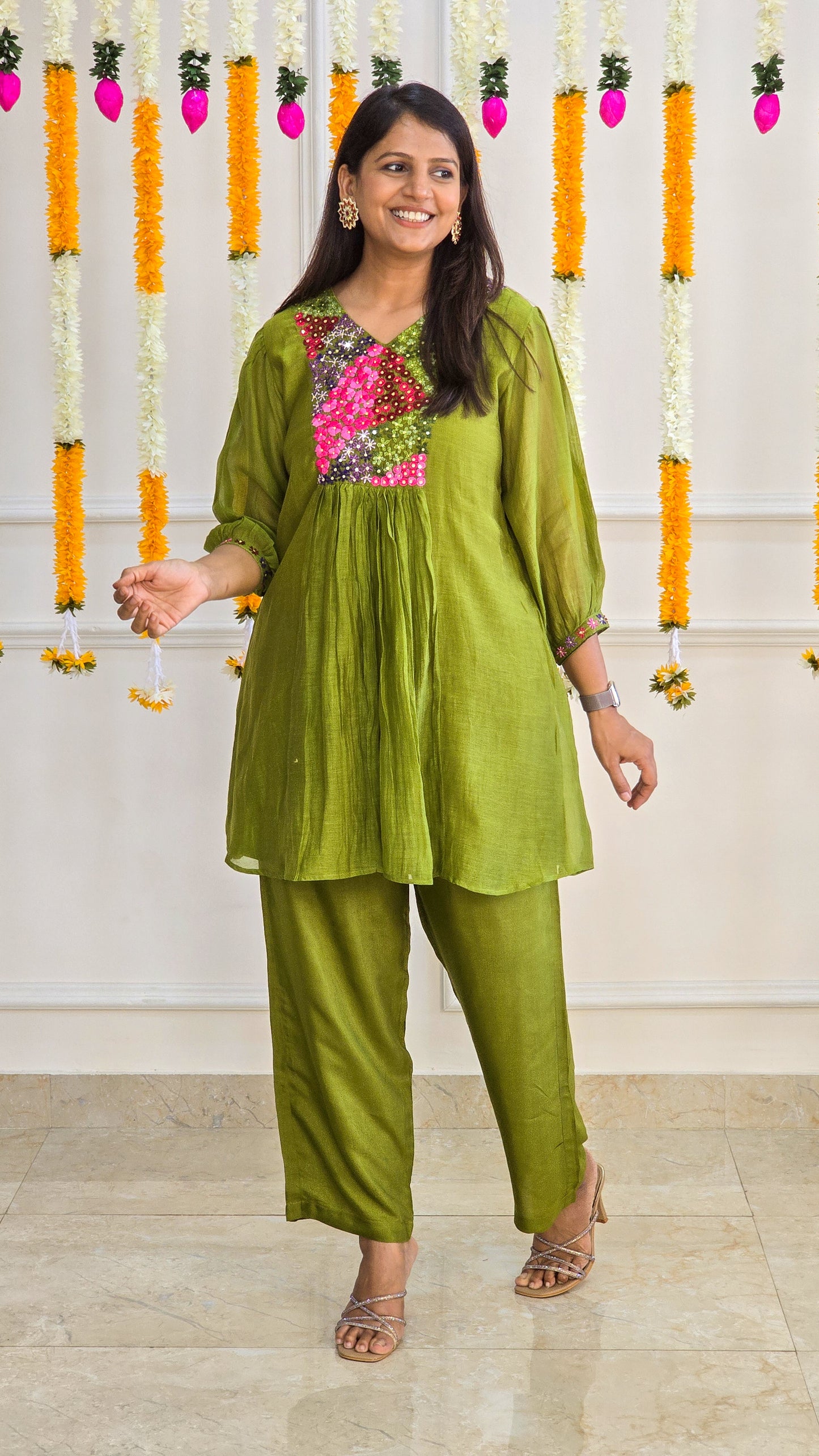 The Olive Bloom Co-ord Set