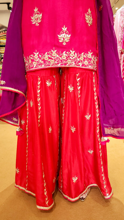 Rani Rajasthani Kurta Palazzo and Duppata Set