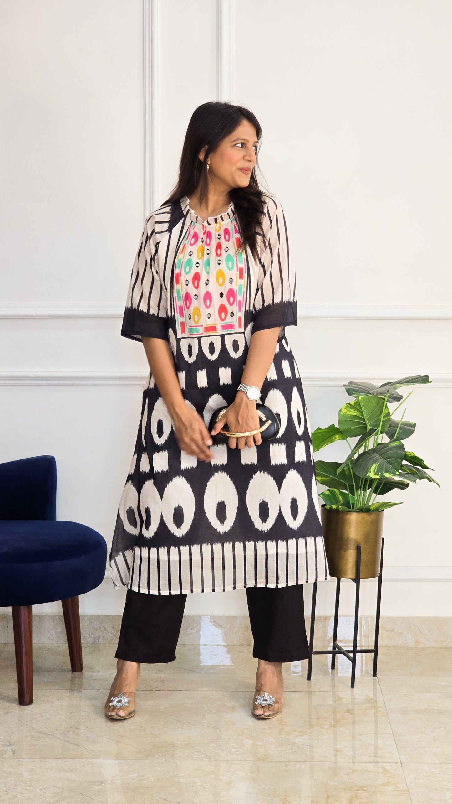Mul Ikat Suit Set - View 4 - PinkTree by Shrutika