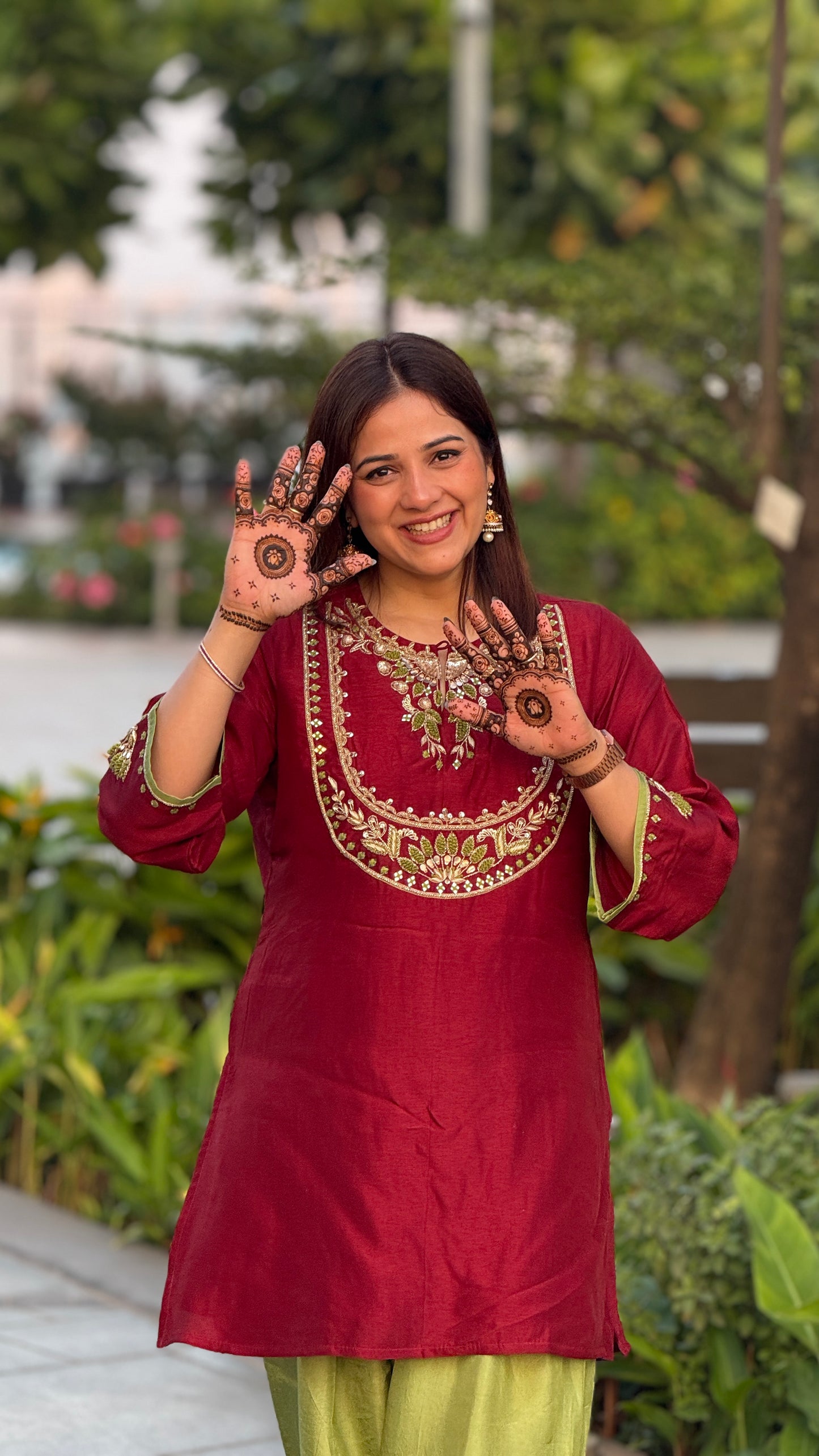 Maroon Farsi Pants and Kurta Set