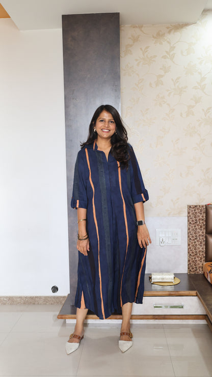 Blue Box Pleat Tunic