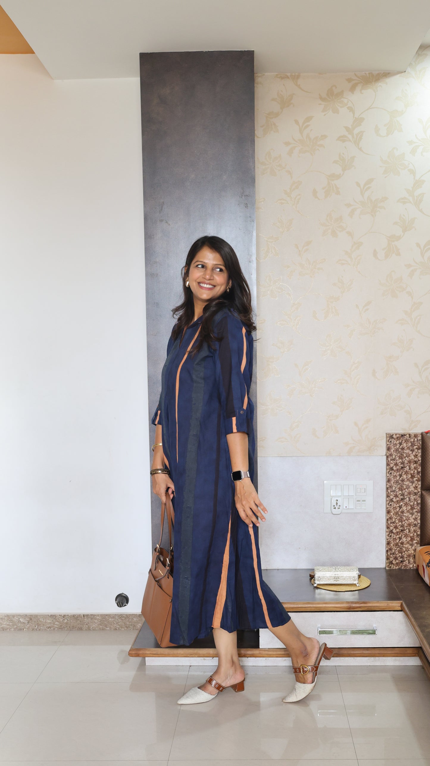 Blue Box Pleat Tunic